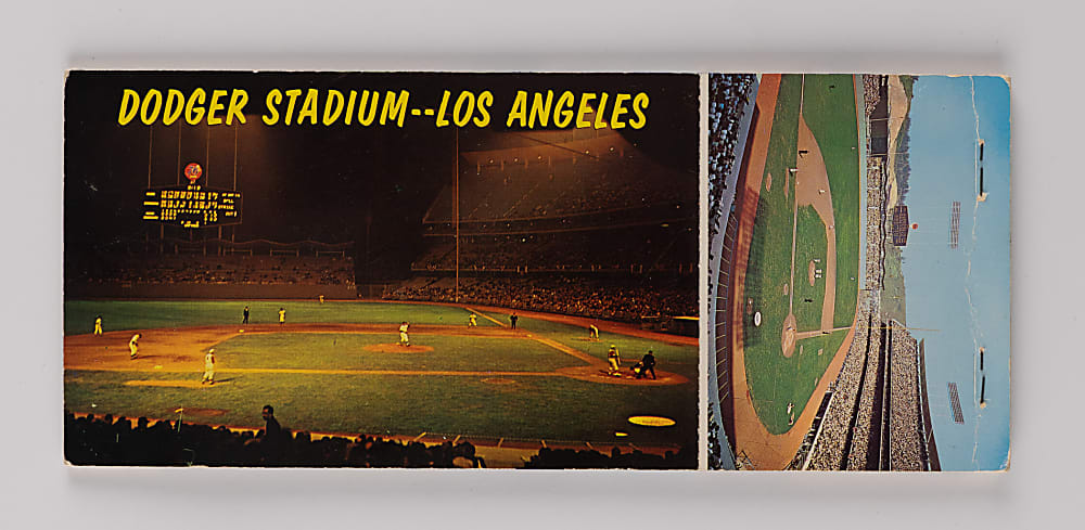 1963 Los Angeles Dodgers Postcard Complete Set (9) Unseparated with Don Drysdale & Sandy Koufax