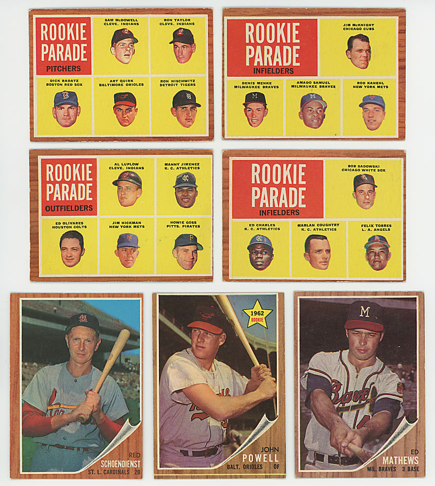 1962 Topps Near Complete Set (560/596) Plus (11) Variations