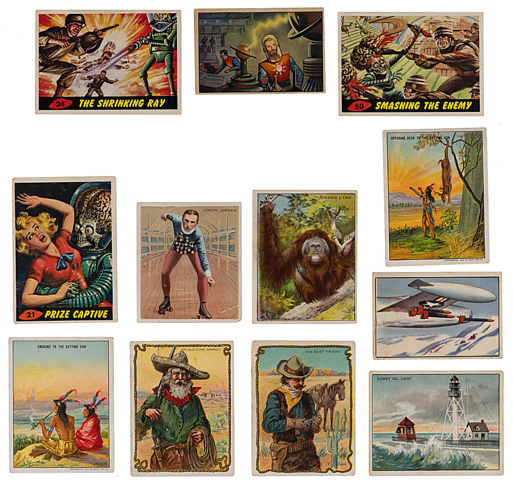 1889-1962 Non-Sport Collection (41) with (14) 1962 Topps Mars Attacks Including #21 Prize Captive