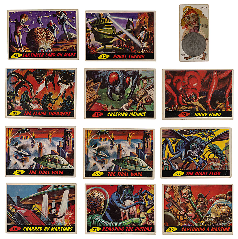 1889-1962 Non-Sport Collection (41) with (14) 1962 Topps Mars Attacks Including #21 Prize Captive