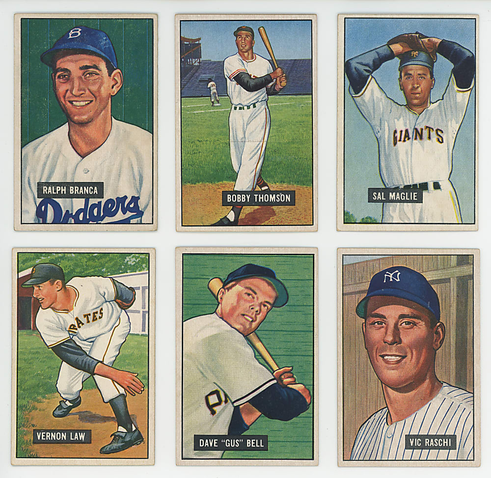 1951 Bowman Partial Set (187/324) with (9) Hall of Famers & (13) High Numbers