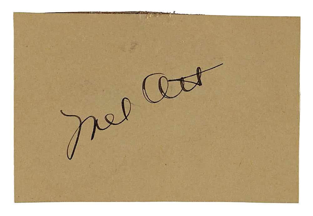 Mel Ott Cut Signature with Full JSA LOA
