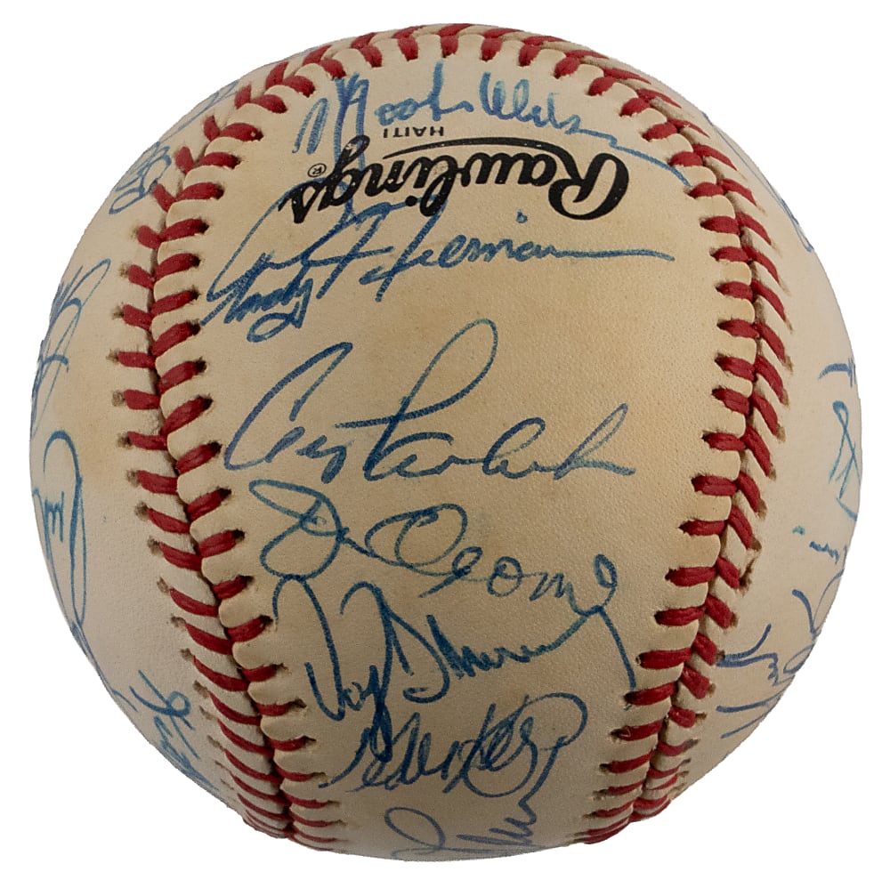 1986 World Champion New York Mets Team-Signed ONL/Feeney Baseball with (29) Signatures Plus Full JSA LOA - Period Signed!
