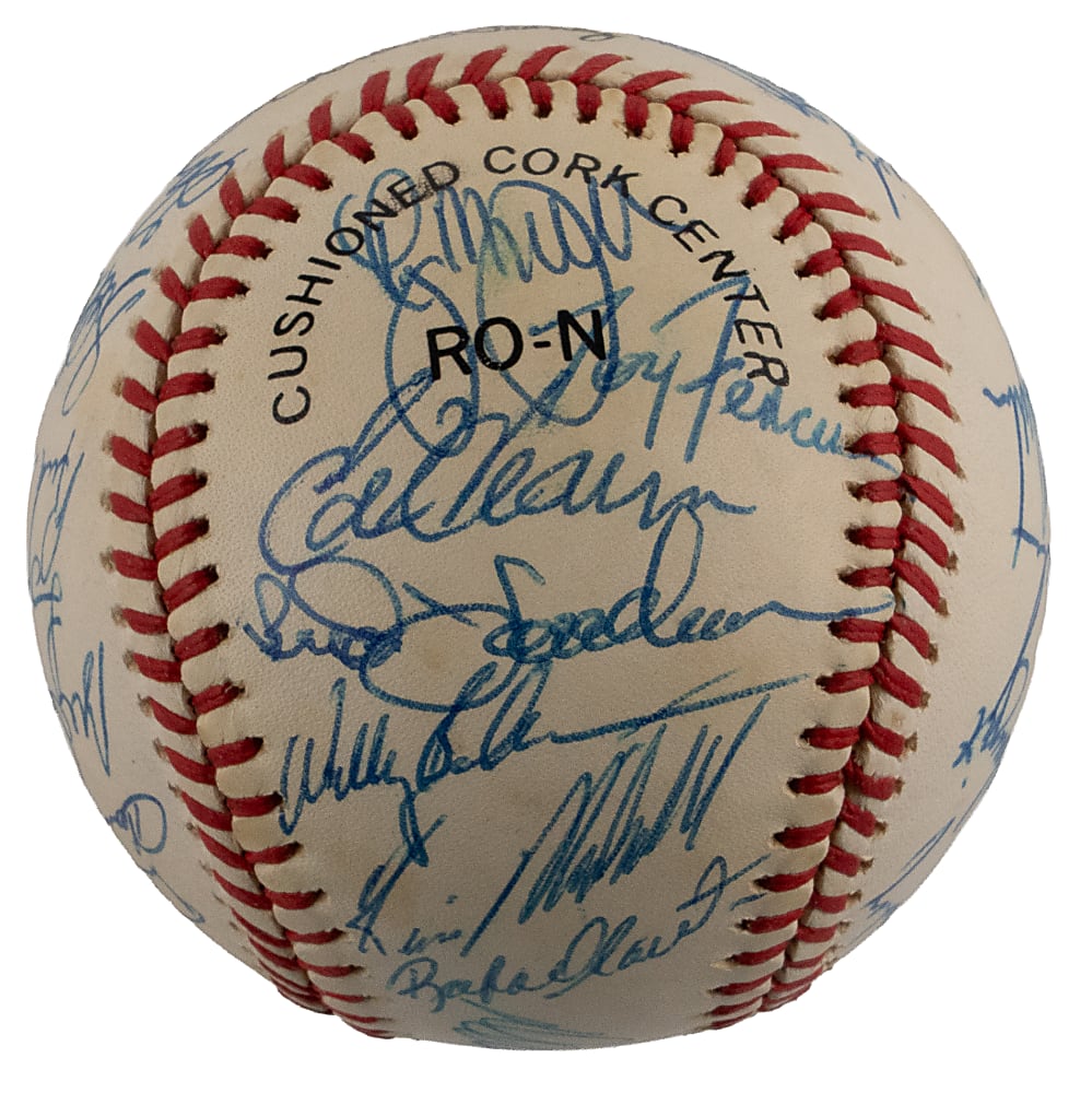 1986 World Champion New York Mets Team-Signed ONL/Feeney Baseball with (29) Signatures Plus Full JSA LOA - Period Signed!