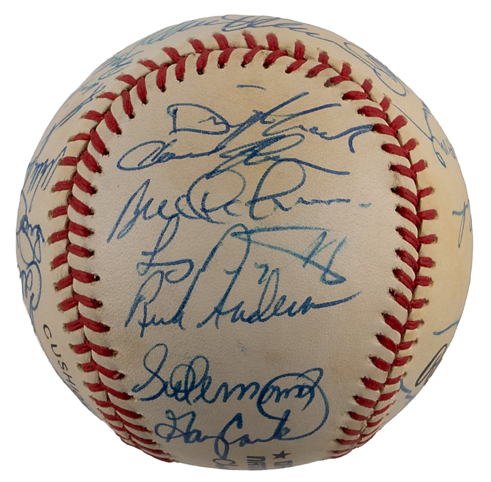1986 World Champion New York Mets Team-Signed ONL/Feeney Baseball with (29) Signatures Plus Full JSA LOA - Period Signed!