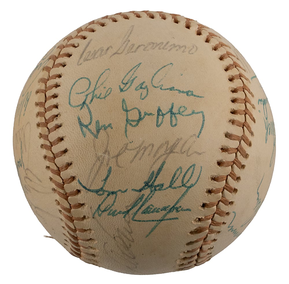 1974 Cincinnati Reds "Big Red Machine" Team-Signed ONL/Feeney Baseball with (28) Signatures Including (4) Hall of Famers & Pete Rose - Full PSA/DNA LOA