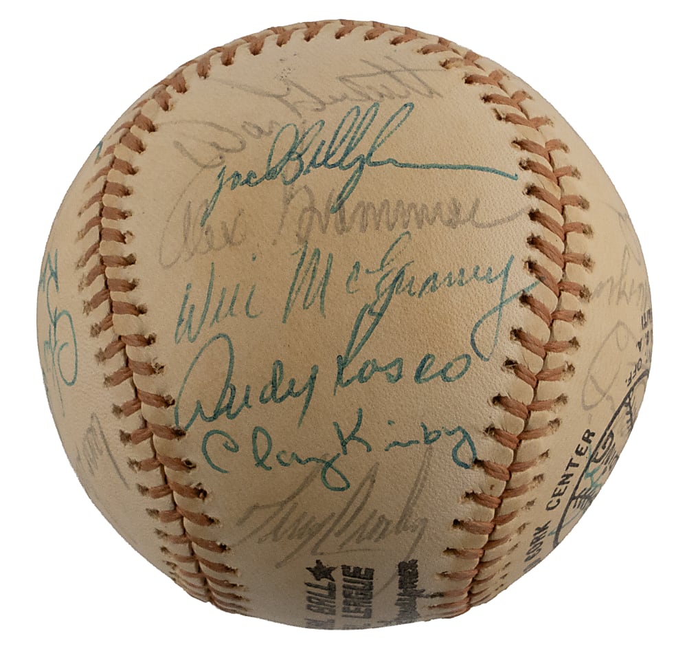 1974 Cincinnati Reds "Big Red Machine" Team-Signed ONL/Feeney Baseball with (28) Signatures Including (4) Hall of Famers & Pete Rose - Full PSA/DNA LOA