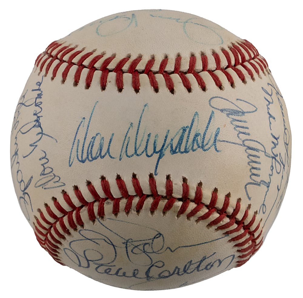 Cy Young Award Winners Multi-Signed Baseball with (19) Signatures Including (10) Hall of Famers - Full JSA LOA