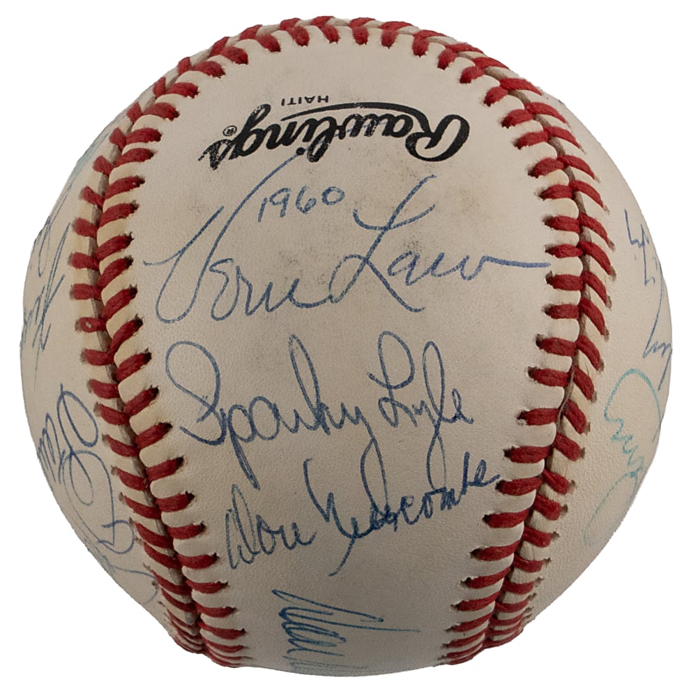 Cy Young Award Winners Multi-Signed Baseball with (19) Signatures Including (10) Hall of Famers - Full JSA LOA