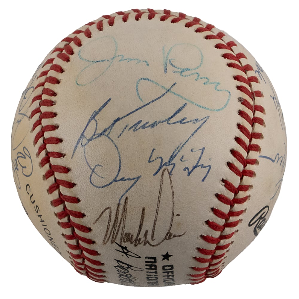 Cy Young Award Winners Multi-Signed Baseball with (19) Signatures Including (10) Hall of Famers - Full JSA LOA