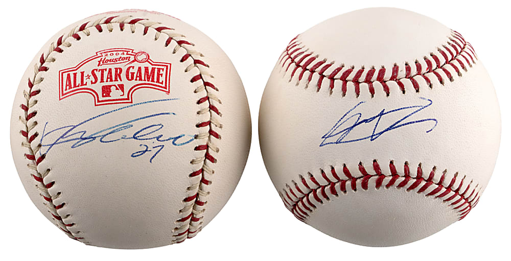 Vladimir Guerrero Sr. & Jr. Single-Signed Baseball Pair with PSA/JSA Certification