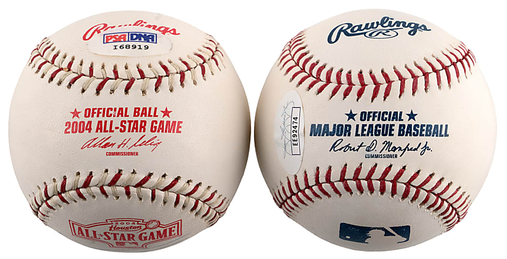 Vladimir Guerrero Sr. & Jr. Single-Signed Baseball Pair with PSA/JSA Certification