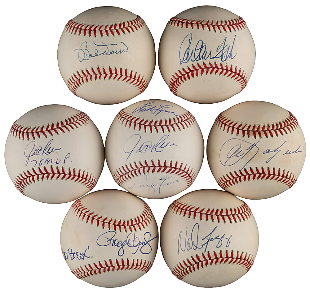 Boston Red Sox Hall of Fame/Star Signed Baseballs (11) with Ortiz, Martinez, Ramirez, Clemens - All Individually Certified