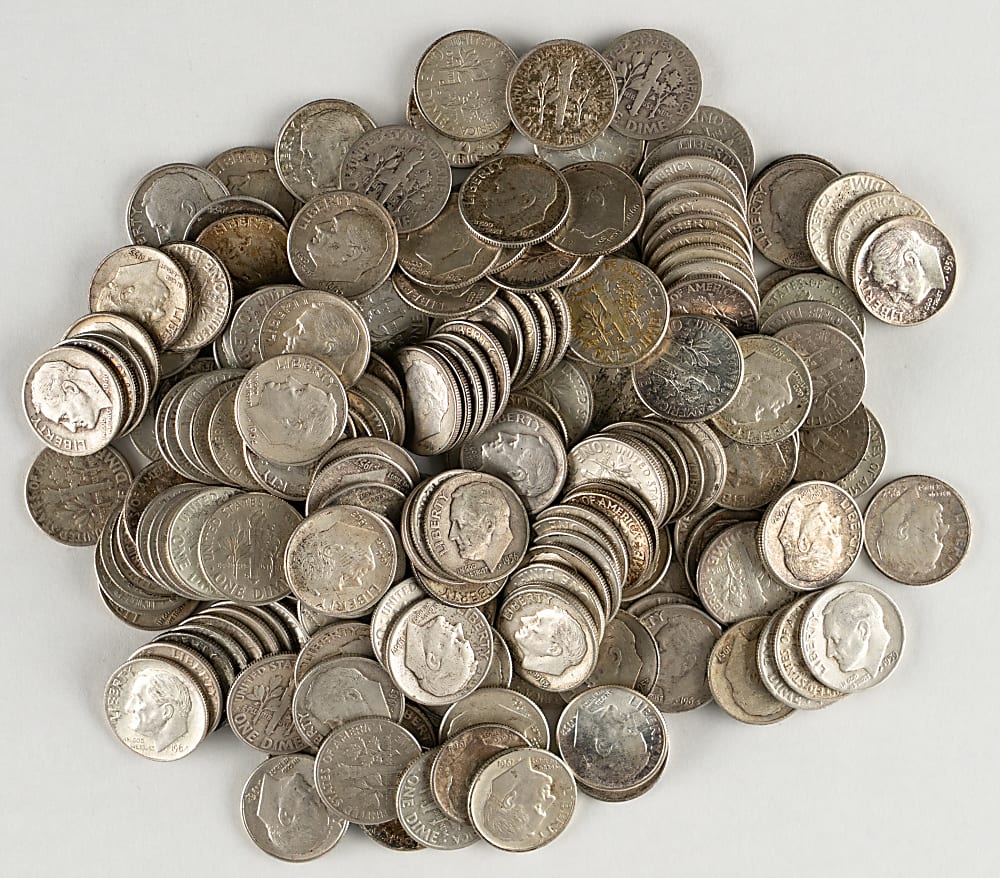 1946-1964 Rooselvet Silver Dimes (200)