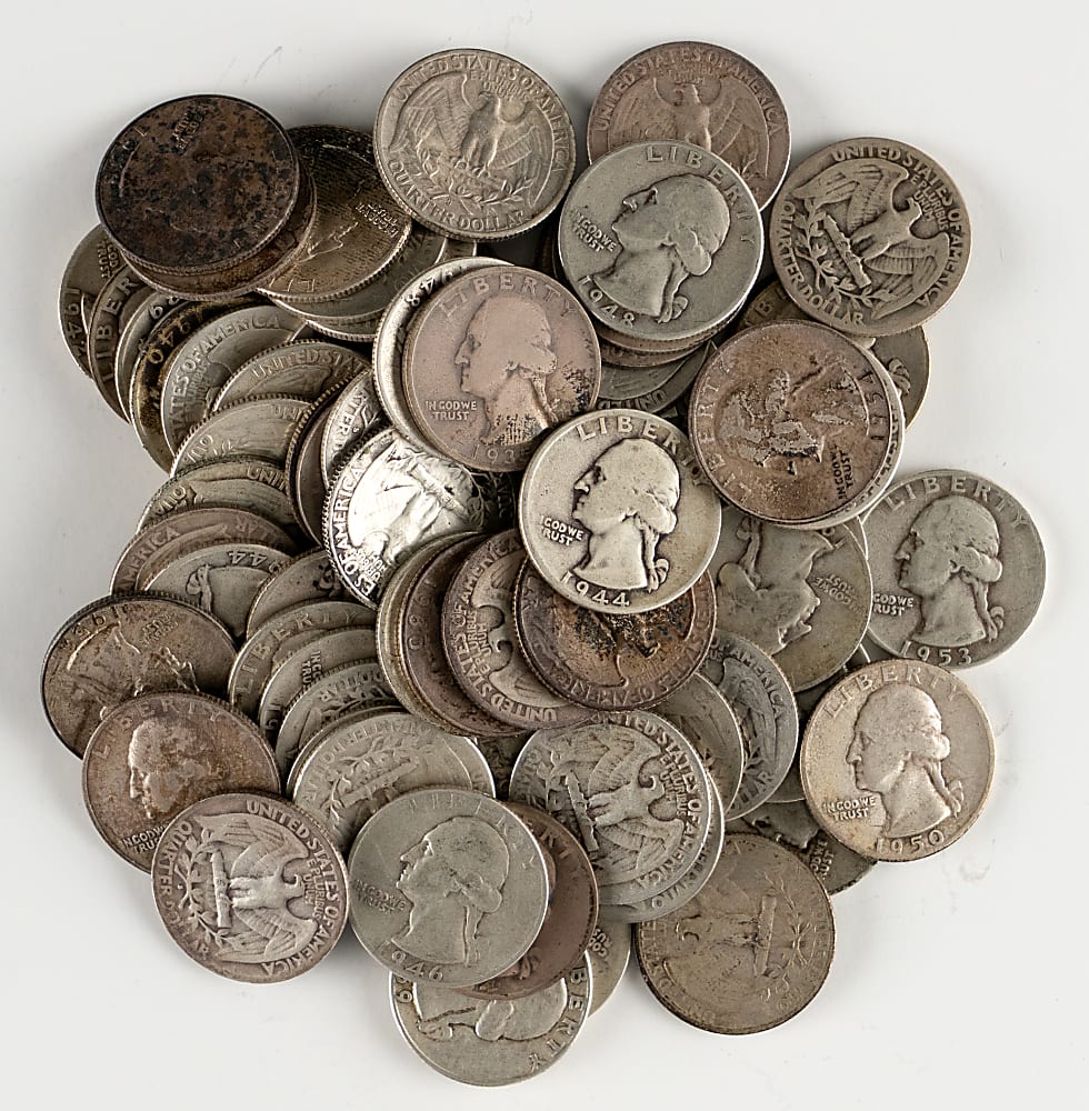1940s-1960s Washington Silver Quarters (70)