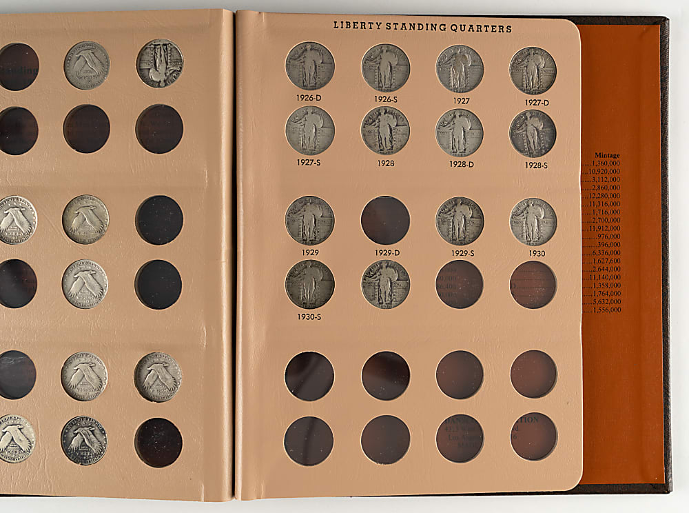 1917-1930 Standing Liberty Silver Quarters (25) in Dansco Album