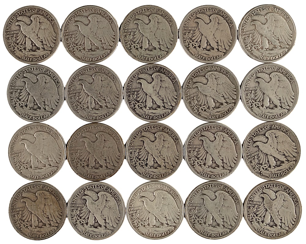 1918-1946 Walking Liberty Silver Half Dollars (20)