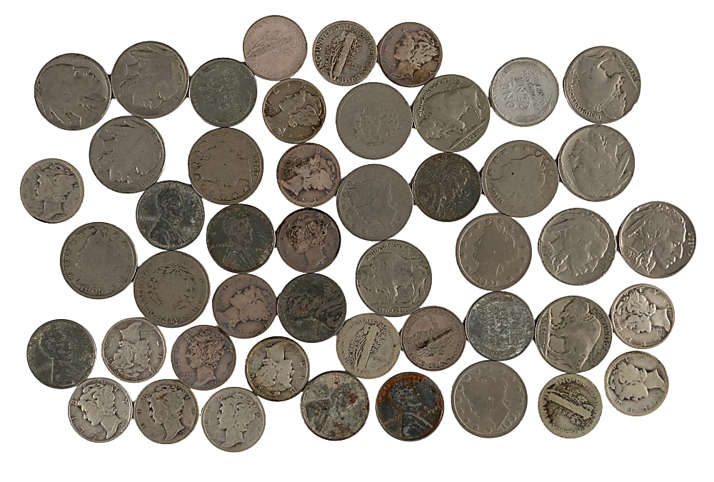1890s-1950s U.S. Coin/Paper Currency Bundle (750+) with (70) Mercury Silver Dimes & (40) $1 Silver Certificates