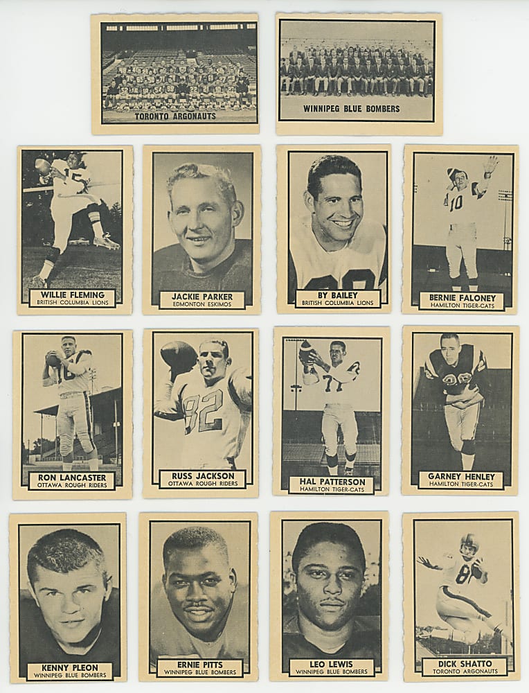 1962 Topps CFL Near Complete Set (164/169) Plus One Duplicate