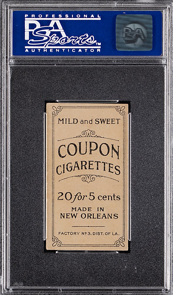 1914 T213-2 Coupon Cigarettes Zack Wheat Brooklyn PSA VG-EX 4 - Highest Graded - Population 1!