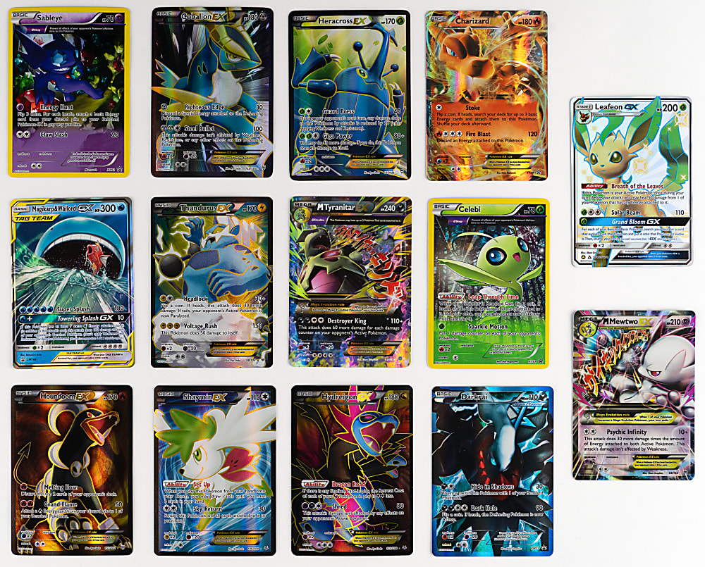 2010s Pokémon Collection (38) with Tougher Full Art EX, Radiant & Tag Team Examples