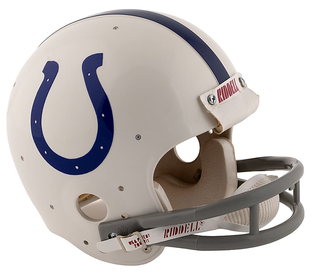 Johnny Unitas Single-Signed Riddell Full-Sized Authentic Pac-44 Helmet with Full JSA LOA