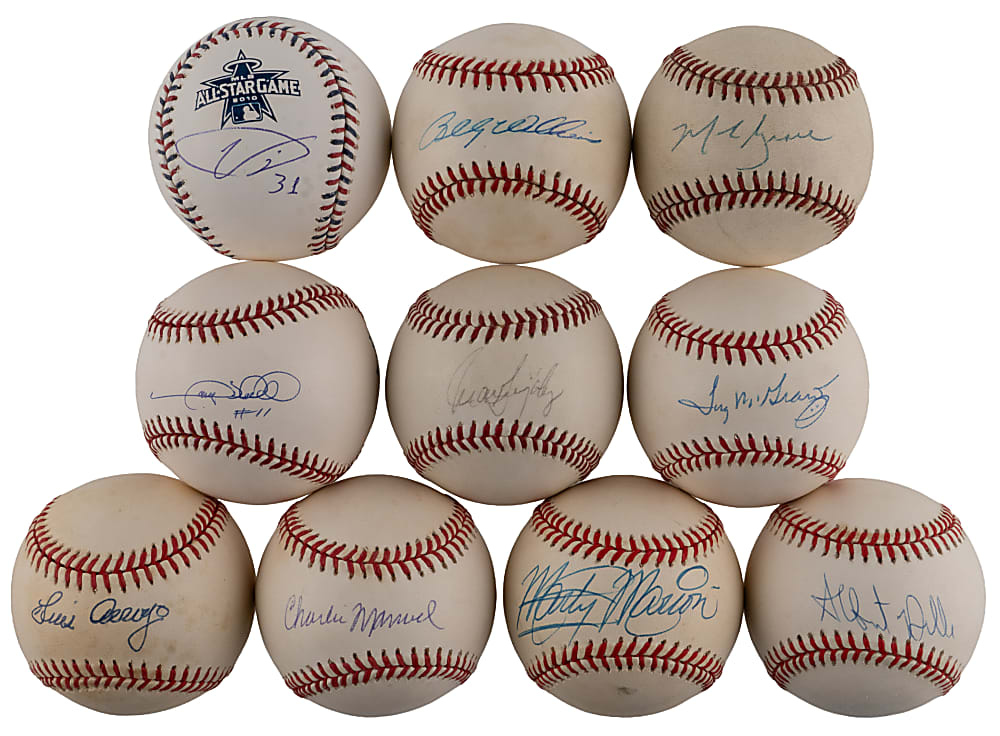 Single-Signed Baseball Collection (27) with Several Superstars Including Barry Bonds & Alex Rodriguez "40-40" - Many Individually Certified