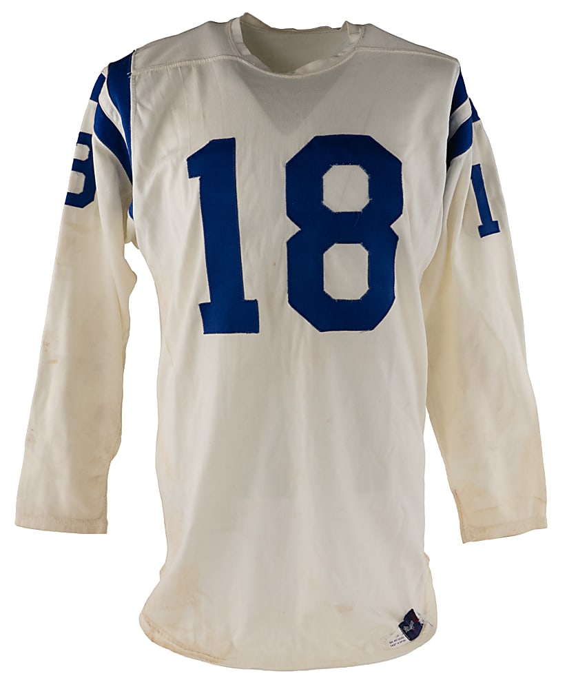 1957-1958 Baltimore Colts Championship Era Game-Used #18 Road Jersey