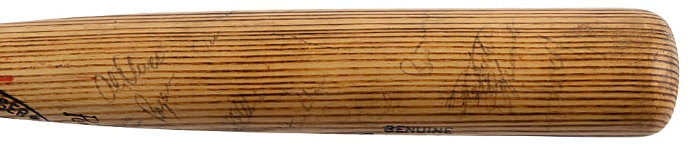 Circa 1971 Pittsburgh Pirates Team-Signed Al Oliver Pro-Model Bat with (18+) Signatures Including Clemente, Mazeroski & Stargell - Full JSA LOA