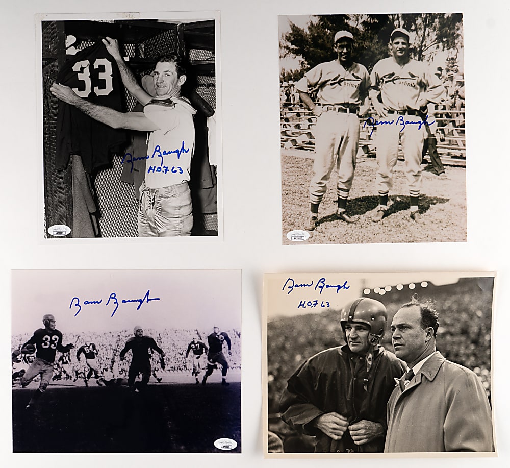 Sammy Baugh Photo Collection (7) Including (4) Signed Examples