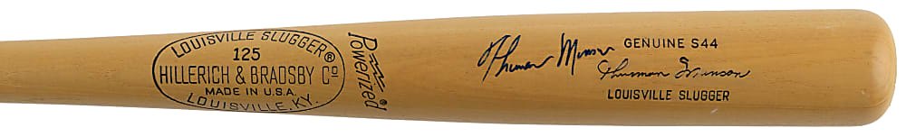 Thurman Munson Single-Signed Bat with Full Beckett LOA