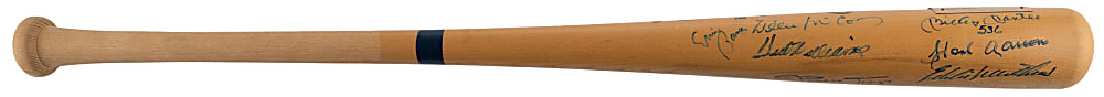 500 Home Run Club Multi-Signed Bat with (11) Signatures Including Mickey Mantle "536", Ted Williams, Hank Aaron, Willie Mays - Full JSA