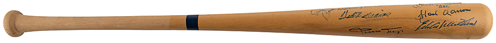 500 Home Run Club Multi-Signed Bat with (11) Signatures Including Mickey Mantle "536", Ted Williams, Hank Aaron, Willie Mays - Full JSA