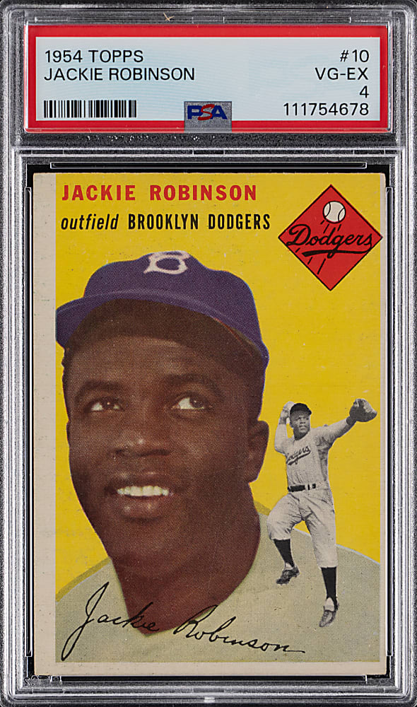 1954 Topps #10 Jackie Robinson PSA VG-EX 4
