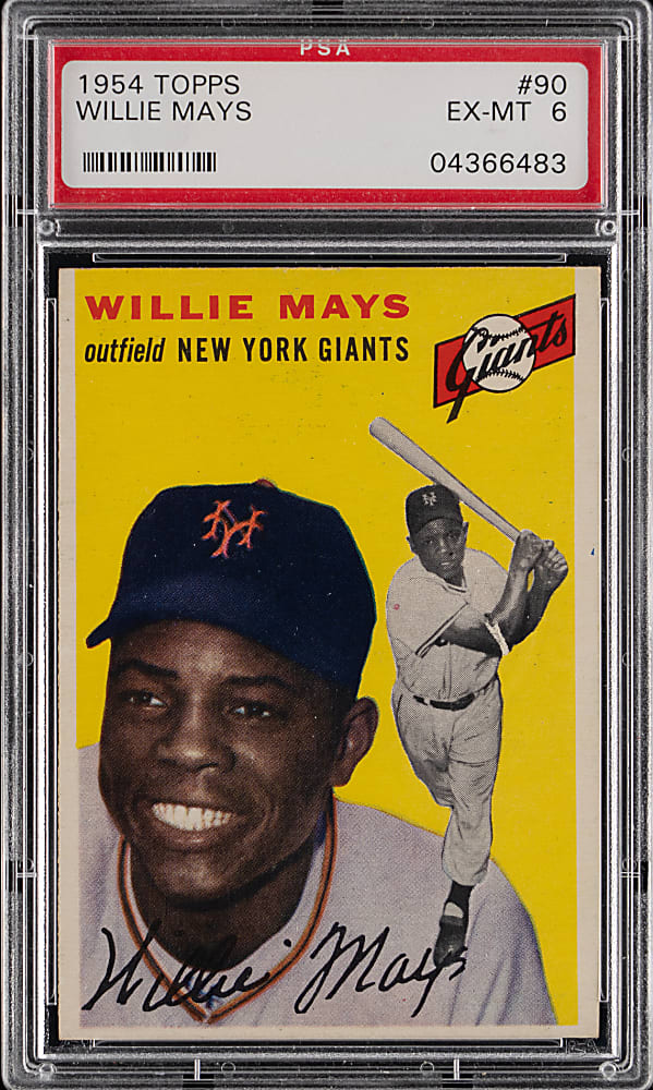 1954 Topps #90 Willie Mays PSA EX-MT 6