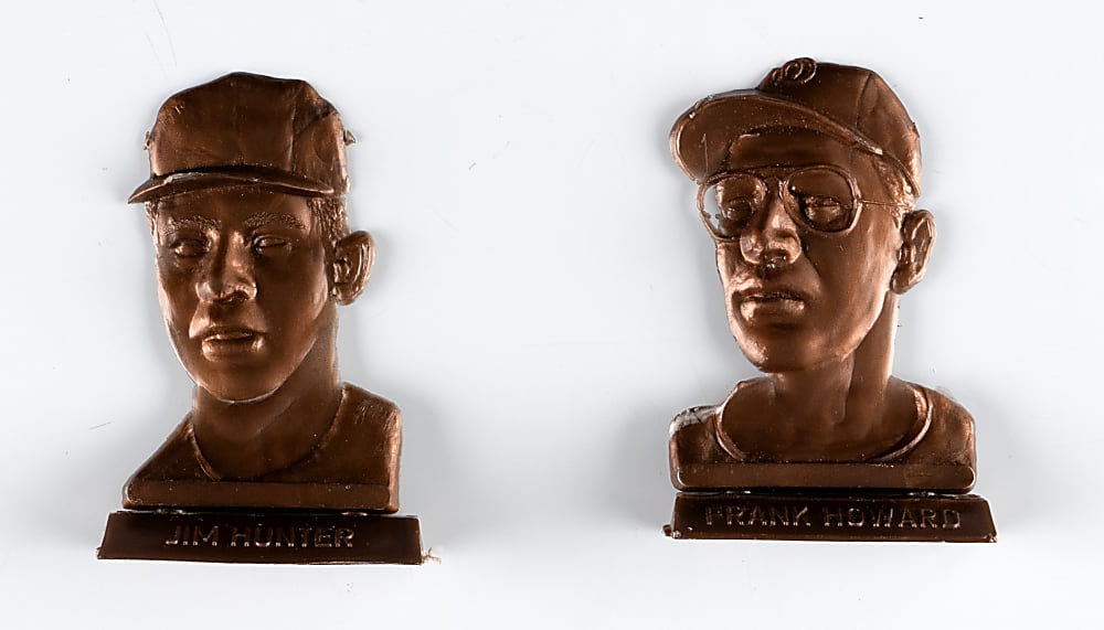 1968 Topps Plaks Test Frank Howard & Catfish Hunter Pair - Very Tough!