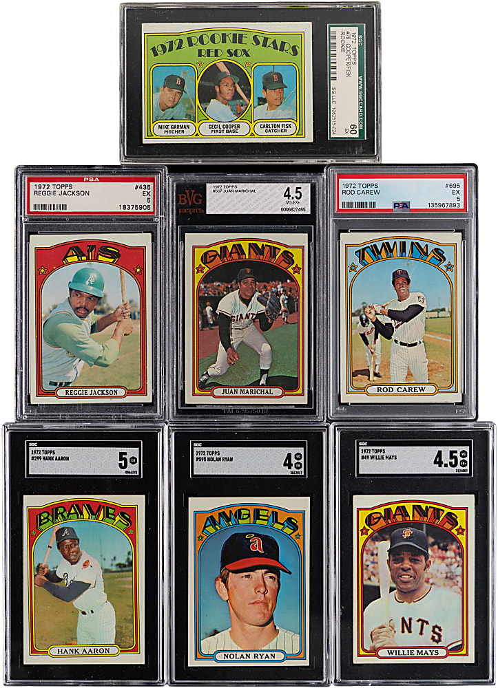 1972 Topps Near Complete Set (744/787) with (7) Graded Keys