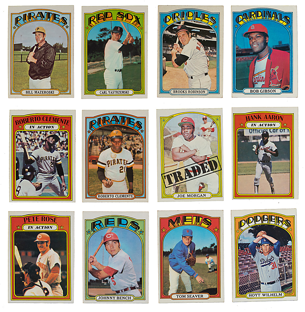 1972 Topps Near Complete Set (744/787) with (7) Graded Keys