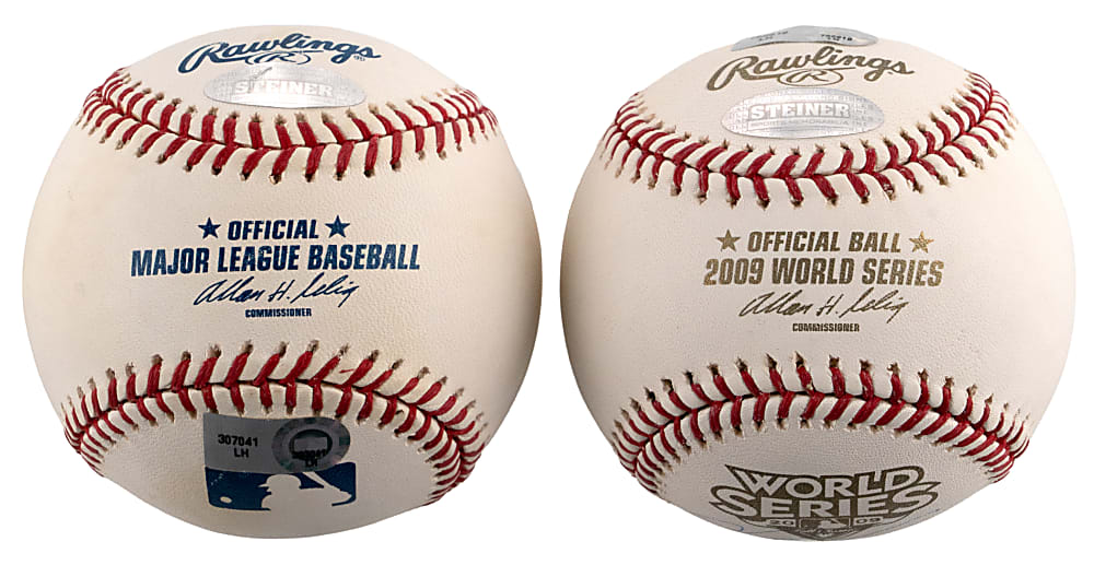 Derek Jeter & Alex Rodriguez Single-Signed Baseball Pair - Both Individually Certified