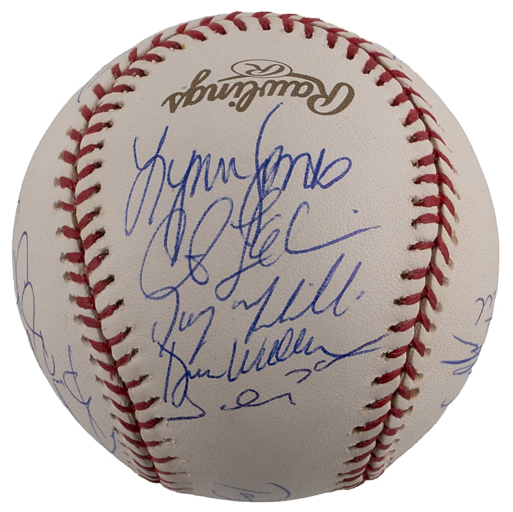 2004 World Champion Boston Red Sox Team-Signed Official World Series Baseball with (22) Signatures Including Ortiz, Ramirez, Schilling, Damon - MLB Holo + Full JSA