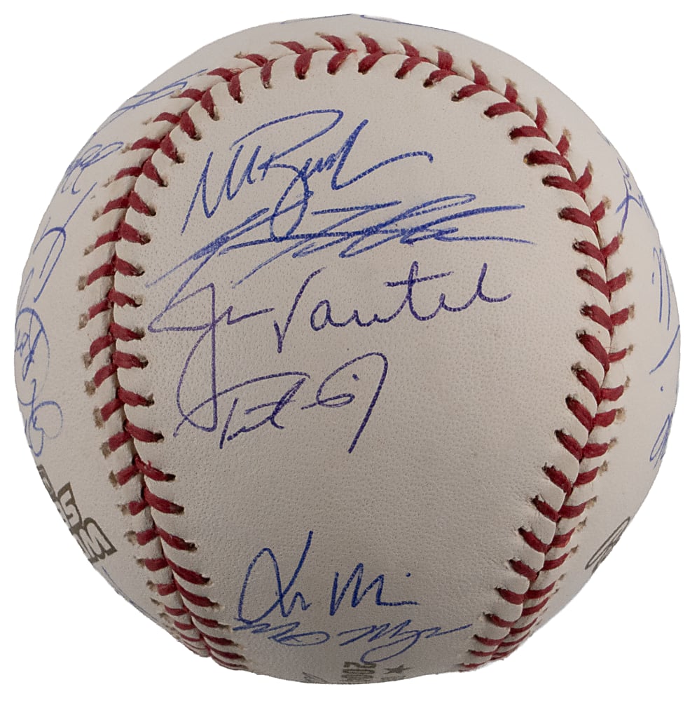 2004 World Champion Boston Red Sox Team-Signed Official World Series Baseball with (22) Signatures Including Ortiz, Ramirez, Schilling, Damon - MLB Holo + Full JSA