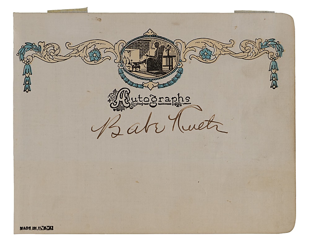 Babe Ruth Boldly Signed "Autographs" Album Page - Full JSA LOA