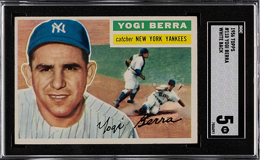1956 Topps #110 Yogi Berra White Back SGC EX 5