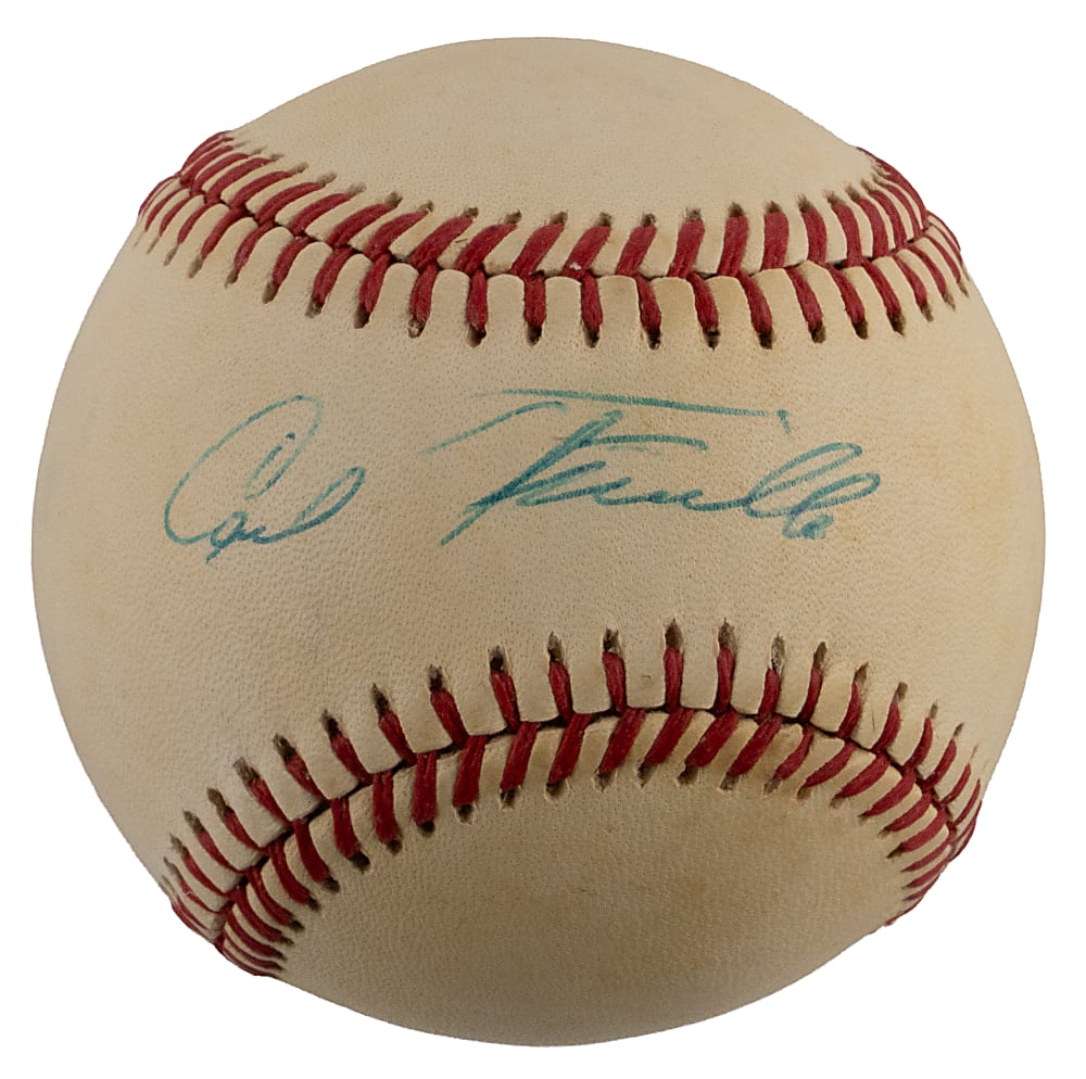 Carl Furillo Single-Signed ONL/Giamatti Baseball with Full JSA LOA