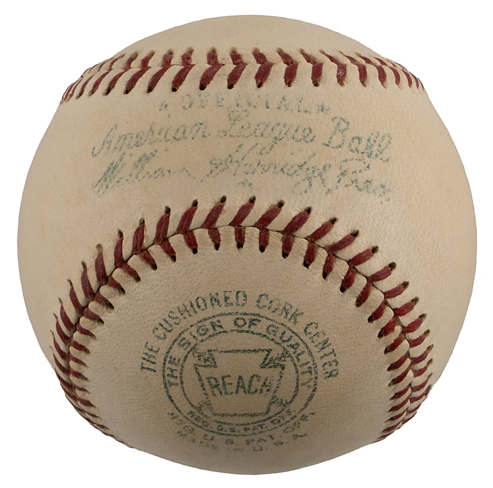 Bill Summers (d.1966) Single-Signed OAL/Harridge Baseball with Full JSA LOA