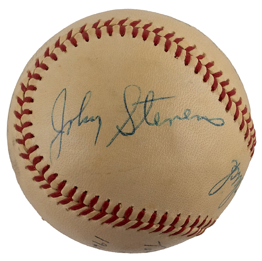 1960 American League Umpire Crew Multi-Signed OAL/Cronin Baseball with (4) Signatures Including Nestor Chylak - Full JSA LOA