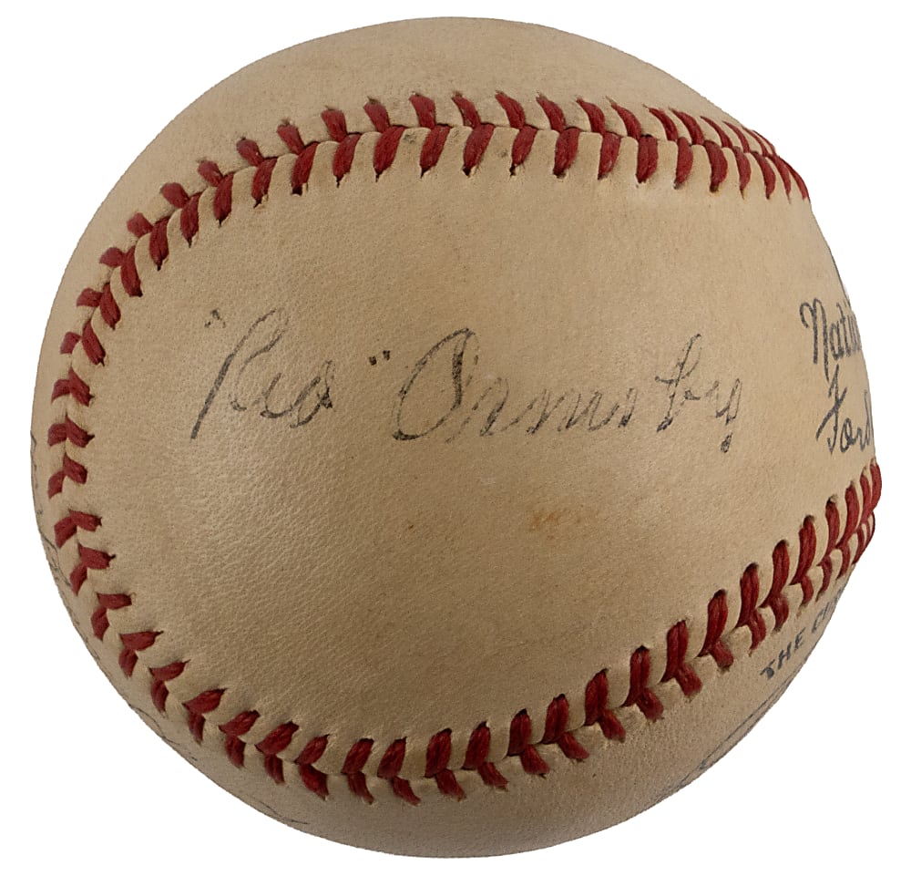 1940s-1950s National League Umpires Multi-Signed ONL/Frick Baseball with (6) Signatures Including Bill Klem (D.1951) - Full JSA LOA