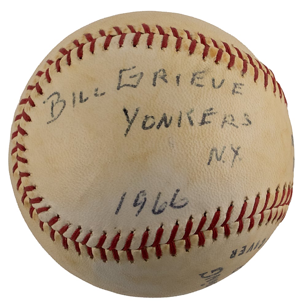 1966 Bill Grieve Single-Signed Baseball with Full JSA