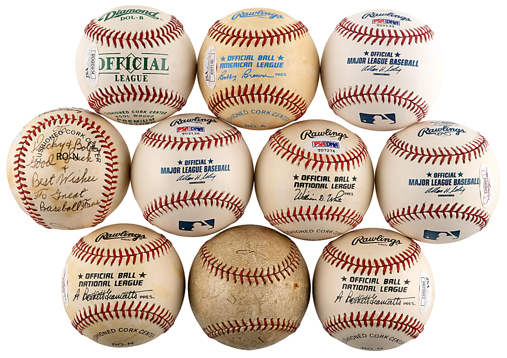 Signed Umpires & Executives Baseball Collection (10) with McGowan, Donatelli, Barlick - All Individually Certified