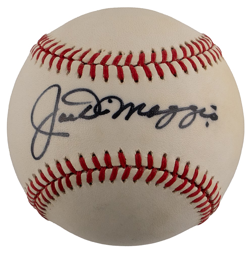 Joe DiMaggio Single-Signed OAL/Brown Baseball - PSA/DNA Grade 8